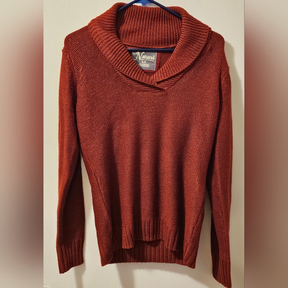 Natural‎ Reflections Red Sweater Long Sleeve Women's Size Small